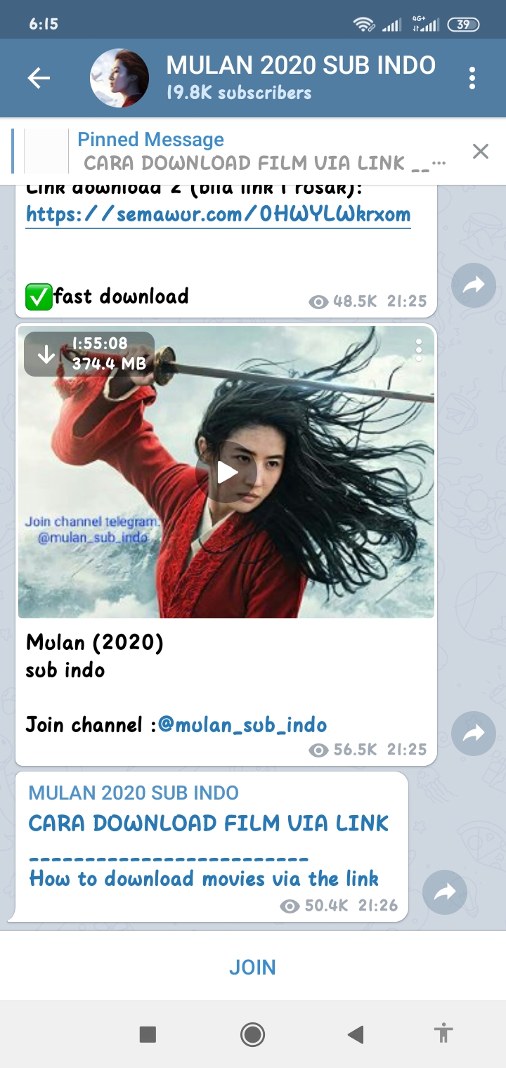Nonton film Mulan sub indo
